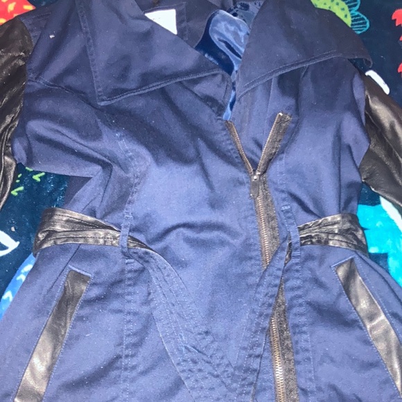 Vera moda sz medium blue worn couple time faux leather - Picture 1 of 8